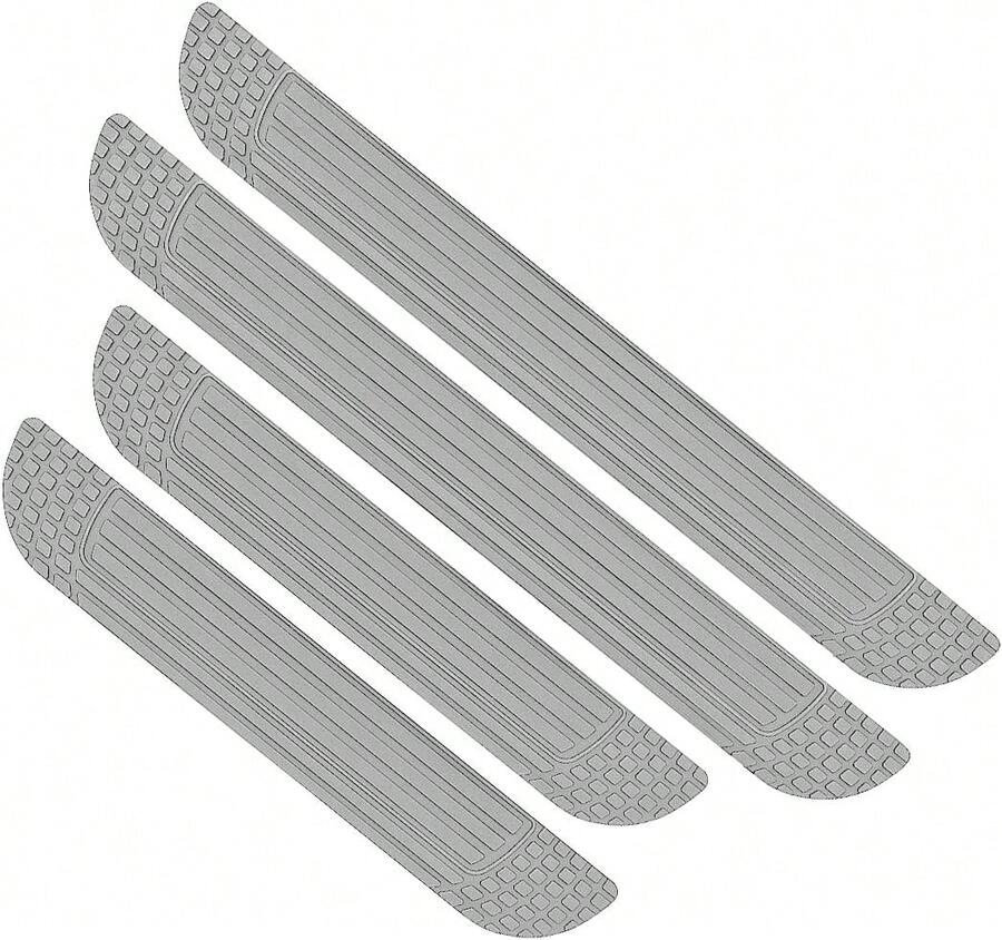 HZEL 4PCS Car Door Sill Protector, Anti-Scratch Vehicle Door Step Entry Guard Dust Shield Sticker, Automobile Edge Step Threshold Anti-Tread Protection Strip, Universal Fit (Gray) - ColorC - View 1