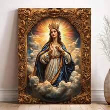 Of Heaven Canvas |   Virgin Mary, Gold Baroque Frame - Canvas Framed 1PCS - View 1