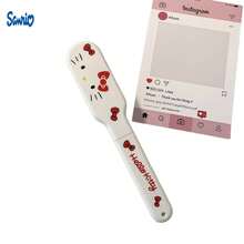 SANRIO 迷你便攜可愛三麗鷗角色折疊髮梳，塑膠旅行梳，Hello Kitty、Kuromi 與 Pochacco 圖案，馬卡龍色卡通設計，適合日常理髮與梳理，適用生日派對、聖誕禮物與兒童假期 - A - 查看 5