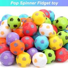 Children Birthday Party Favors Goodie Bag Stuffers, Finger Rotatable Soccer Ball , Sensory Stress Relief Toys, Anti-Stress Fidget Balls For Kids Random Color - Multicolor - View 4