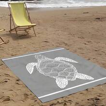 1pc Turtle Pattern Beach Mat, Extra Large Beach Mat, Lightweight And Durable. Perfect For Travel, Camping And Picnic. Adult Extra Large Size. Perfect For Beach And Outdoor Adventure - Style8 - View 5