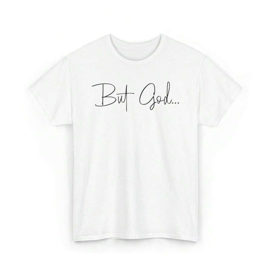 But God Faith Christian Inspirational Shirt Prayer Humor Religious Gift Going Out Tops Tops Summer T Shirts - White - View 1