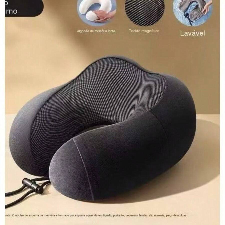 Travel Neck Pillow, Super Comfort Pillow - Khaki - View 1