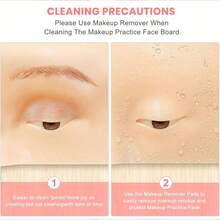 SUANGL 3D Realistic Makeup Practice Board, Reusable Eyeshadow Practice Skin, Suitable For Makeup Artists To Practice, Can Be Used For Eyeshadow, Eyeliner, Eyebrow Shaping, Creating Realistic Facial Makeup Effects. - View 10