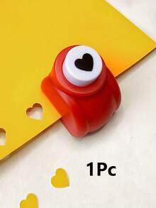 1pc Mini Cute Heart-Shaped Paper Puncher, Portable Manual Paper Embossing Tool For Handmade Paper Crafts - Multicolor - View 8
