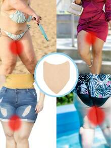 6入組彈性大腿防磨墊，透氣不織布與彈性面料防摩擦貼片，女性適用，隱形吸汗V型設計 - 多款 - 查看 6