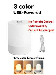 1 pièce Veilleuse LED, Gradation tactile, Interrupteur tactile, Changement de couleur tactile, 3 couleurs/16 couleurs, Lampe de chevet, Alimentée par USB et rechargeable (batterie 800 mAh), Couleur et luminosité de la lumière réglables, Éclairage doux à gradient, Lampe de chevet à commande tactile, Convient pour la nurserie, la chambre à coucher, le couloir, le salon - lampe de chevet - Voir 15