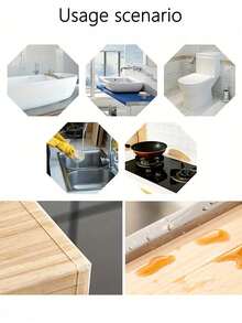 1 Roll 5m Transparent Multi-Purpose Acrylic Tape, Suitable For Kitchen, Waterproof, Flame Retardant, Anti-Mold - Multiple Styles and Colors - View 4