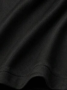 Men's Wide Leg Casual Sports Sweatpants With Curved White Contrast Stitching, Elastic Waist And Drapey Floor-Length Fit - Black - View 5