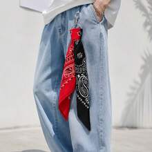 Syal Pinggang Bunga Dua Warna Serbaguna Gaya Hip-Hop, Aksesori Jeans, Rantai Celana, Gantungan Tas, Gantungan Kunci - MultiWarna - View 9