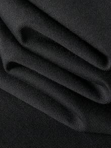 Camiseta de Hombre 100% Algodón, Corte Holgado, Cuello Redondo, Manga Corta para Verano - Negro - Ver 4