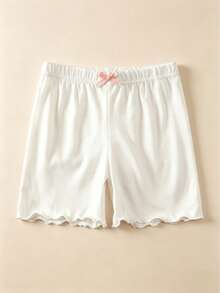 1/4 Pack Shorts de blanc pur pour tout-petits et filles, shorts de cyclisme légers avec décoration papillon, convient pour la danse, les sous-vêtements de robe et le port quotidien, toutes saisons - Multicolore - Voir 18