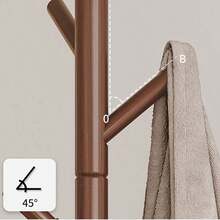 Perchero de madera, adecuado para uso doméstico, se puede regalar a la familia - Café integral - Ver 6