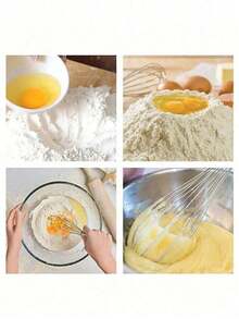 1pc/3pcs Stainless Steel Ball Whisk Set, Upgraded Cooking Mixer, Suitable For Stirring, Whipping, Mixing And Blending - Multicolor - View 1
