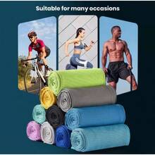 Cooling Towel Bottle Microfibre Quick Dry Breathable For Neck & Face During Sports Microfiber Rock - 彩色 - 查看 5