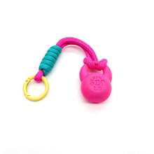 1 pieza Llavero con forma de pesa rusa de cuerda trenzada de color, colgante para bolsa deportiva, regalo creativo para entusiastas del fitness - Multicolor - Ver 15