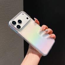 Rainbow Shell Transparent Hard Case Compatible With Apple 17 Phone 16 Pro Max Full Coverage Lens 13 Ultra Thin Shockproof 15 Shell - Clear - View 2