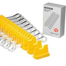 Modular Wrench Organizer Wrench Holder - Wrench Tool Organizers For Tool Drawer Storage, Wrench Storage Set With Metric And SAE Label, Wrench Rack Tool Gift For Professional Mechanics - Yellow - View 8