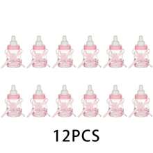 12/24Pcs Shower Party Small Gift Pink Blue Bottle Candy Box, Baby Gift Party Small Gift, Party Cake Table Decoration, Party Supplies - Multicolor - View 14