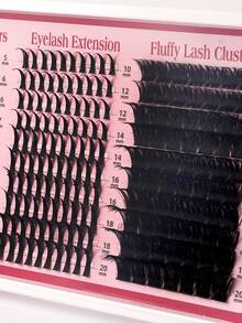 4-In-1 Combination False Eyelashes (Cluster), Specifications Cover 280/270/260 Clusters And 100D-200D Density, Length 6-20mm; Supports Reusable, Suitable For DIY Lash Extensions, Includes Cartoon Style And Faux Mink Thick Style. - D - View 4