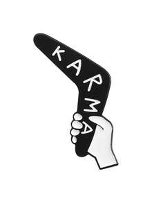 Silent Attitude Enamel Pin Series - Minimal Hand Gesture Meme Brooch Collection - Black - View 11