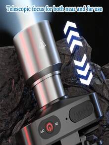 2/1pc Zoomable LED Headlamp With Stepless Dimming, Rechargeable Type-C Headlight With 3 Modes For Outdoor Activities For Outdoor And Indoor Use - 內建電池 - 查看 5