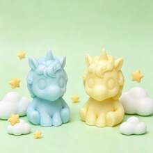 Sitting Q-Version Unicorn Silicone Mold For Candles, Aromatherapy, Plaster, Soap, Home Decor - White - View 1