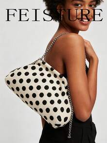 2026 Spring/Summer New Women's Polka Dot Hard-Shell Handbag - White - View 7