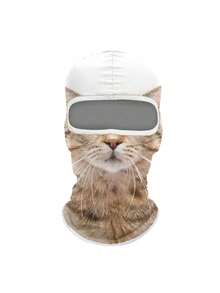 1件/2件 中性 3D動物圖案拉法帽，戶外趣味水上運動帽，防紫外線動物頭套（貓、狗），適合日常使用、旅行、徒步、滑雪 - 彩色 - 查看 9