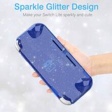 Switch Lite Glitter Crystal Case With Tempered Glass Screen Protector + Joystick Caps Set, Protective Shell Compatible With Switch Lite Model, Valentine's Day And Other Holiday Gift - View 2