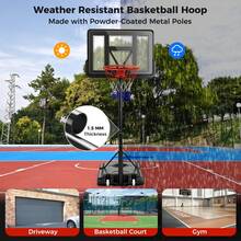 Portable Basketball Hoop Outdoor, 7.9-10 FT Basketball Goal System W/ 44 Inch Shatterproof Backboard - Default Title - View 4
