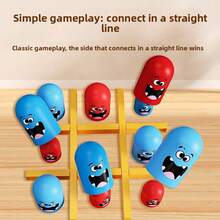 Children's Fun Battle Desktop Educational Toy, Multi-Color Draw Stick Ball Balance Tower & Layered Cartoon Monster Cup Stacking Tic-Tac-Toe, Home Parent-Child Multi-Player Interactive Game For Focus, Hand-Eye Coordination, Thinking Training, Leisure Gift - Multicolor - View 4