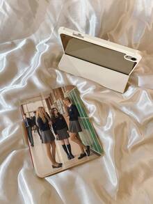 1pc Customized Mirror Tablet Protective Case, Customized Protective Case, Back To School Theme Tablet Case, Can Customize Your Photo Or Group Photo, Built-In Pen Slot, Supports High Definition Printing, Compatible With IPad Mini, Air, Pro (8.3 Inch To 13 Inch), Gift For Mom/Dad/Girlfriend/Boyfriend/Friend, Suitable For Back To School, Halloween, Independence Day, Birthday, Anniversary And Christmas, Travel Essential. - Multicolor - View 3