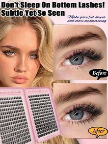 392 PCS DIY Cluster Lashes - 30D Fluffy Volume, 9‑16mm Mixed Length, Natural D‑Curl Individual Lash Extensions, Perfect For Dates & Parties, Must‑Have For Beginners - D - View 5