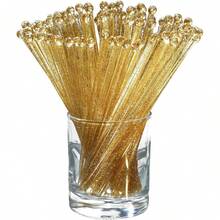 200/100/50/20/10支優雅閃亮金色攪拌棒，透明水晶飲料攪拌棒，適合攪拌、裝飾甜點與咖啡，適用聖誕節、婚禮、生日及其他活動，18.4cm攪拌棒，情人節禮物、派對、生日，可清洗且可重複使用 - 彩色 - 查看 4
