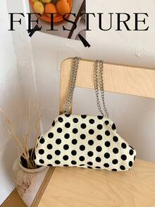 2026 Spring/Summer New Women's Polka Dot Hard-Shell Handbag - White - View 6