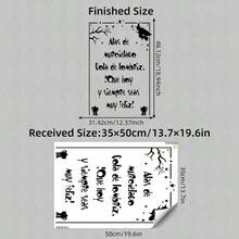 Halloween Spanish Wall Stickers With Toad Eyes & Frog Feet Quotes. Self-Adhesive PVC, Easy To Install. Perfect For Entry Doors, Bedrooms, Living Rooms, Home Decor And Halloween Parties. - Halloween Theme - View 11