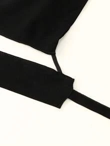 1pc Women's Mask, Veil, Soft And Breathable Fabric, Fashionable And Elegant, Suitable For People's Daily Outings, Wearable In All Seasons - Black - View 5