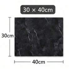 1pc Diatom Mud Dark Black White Marble Stove Top Cover Mat, Anti-Scratch Heatproof Waterproof Multi-Use Pad For Kitchen Laundry Washer Countertop - Multicolor - View 13