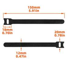 50/100PCS Reusable Nylon Hook And Loop Cable Ties Multipurpose Wire Organizer Strap For Desktop Computer Network Cables Car Wiring Harness Cord Arrangement - View 4