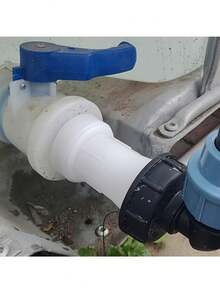 IBC水桶延長接頭 白色，延長排水管接頭，雨水桶流量管接頭，儲水桶適配器配件，耐壓、防鏽且易於安裝 - 彩色 - 查看 4