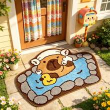1pc Capybara Bath Mat, Bathroom Mat, Bathroom Rug, Door Mat, Small Rug, Carpet, Floor Mat, Home Decor, Area Rug, Outdoor Mat, Home Decor, Area Carpet, Bedroom Rug, Washable Carpet - Multicolor 4 - View 3