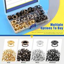 50pcs Metal Eyelet Set For Dress, Includes Washers, Leather Repair, Eyelets - Multicolor - View 5