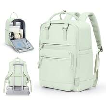 Mint Green Unisex Backpack For Teens, Fits 14-15.6 Inch Laptop, Fresh Natural Travel Backpack Outdoor Rucksack, Adjustable Shoulder Straps, Large Capacity, Fashion Casual, Youthful Energy, Multi-Functional Lightweight University Backpack Student School Bag Campus Rucksack, Suitable For Outdoor Hiking, Commuting Work And Short Trips - A - View 11