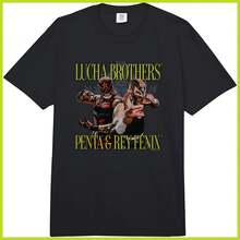Lucha Brothers Penta & Rey Fenix Wrestling  Adult Heavyweight T-Shirt - Black - View 1