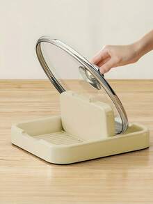 1pc Foldable Pot Lid Rack, Can Store Pot Lids, Spatulas And Spoons, Save Countertop Storage Space, Convenient For Cooking And Storage, Essential Kitchen Tool - Multicolor - View 9