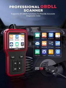 V302 OBD2 Scanner With Upgraded Battery Tester, Car Diagnostic Tool, Check Engine Light And Emission Readiness Status, Fault Code Reader For All OBD II Protocol Vehicles Since 1996 - V302 - View 3