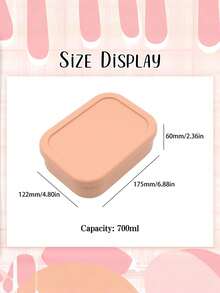 Customized Silicone Lunch Box, Back To School Bento Box, Portable Space-Saving Food Storage Container For Work And Outdoor Use - Multicolor - View 9