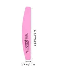 10/6/3/1pc Double-Sided Nail Buffer Polishing Strips, Half-Round Sponge Nail File, Double-Sided 100/180 Grit, Easy To Use, Nail Polish Polishing Buffing Strip, Suitable For Home, Nail Salon Pedicure And Manicure Tools Polishing, Nail Care Accessory, Nail File - Pink - View 6