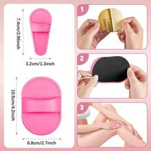 12/24/36pcs Hair Removal Set, Exfoliating Set For Girls, 2 Sizes Smooth Leg And Face Hair Removal Pads, Reusable Physical Hair Removal Tool, Fine Black Sandpaper For Lips And Skin, Face Hair Remover And Scrubbing Pads - Multicolor - View 4
